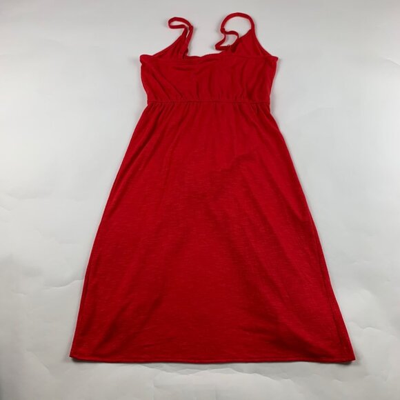 Old Navy Apple of My Eye Red Jersey Slub Knit Wrap Front Mini Dress M - Picture 6 of 7